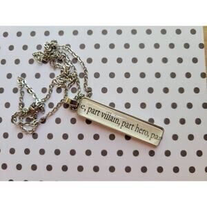 Part Villain Part Hero pendant necklace made with Ballad of Never After